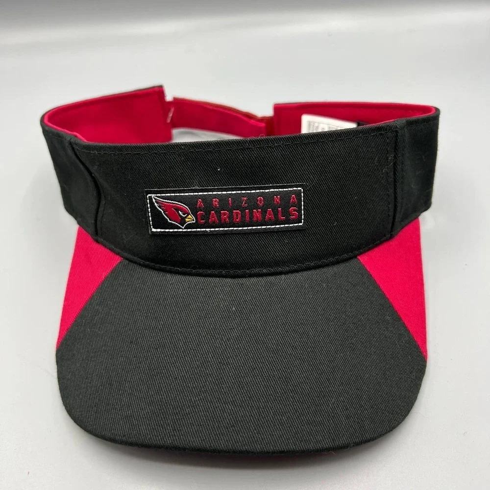 Arizona Cardinals Visor Hat Girl 7-16 Black‎ Red NFL Strap Back Cap New